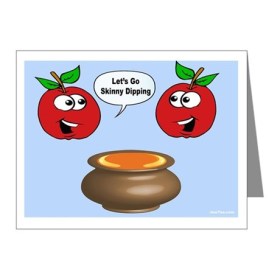 Funny Jewish New Year card Apples and Honey